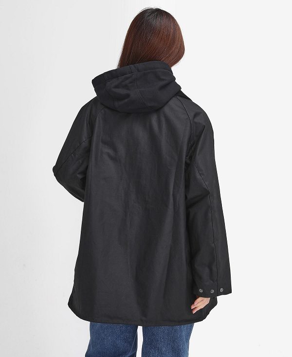 Barbour Women'S Beaufort Waxed Jacket Black/Modern | BABO89217