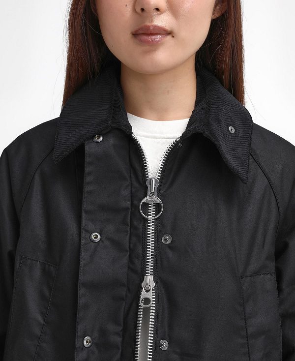 Barbour Women'S Bedale Waxed Jacket Black | BABO89226