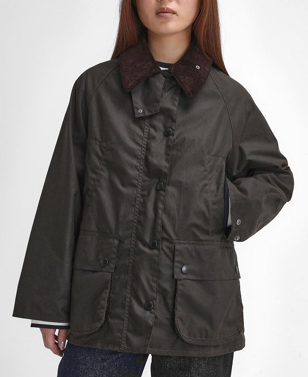 Barbour Women'S Bedale Waxed Jacket Olive/Classic | BABO89225