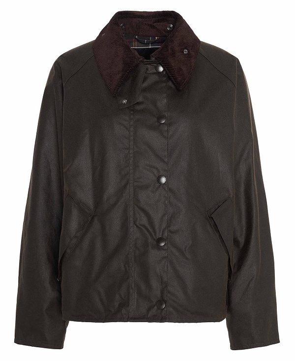 Barbour Women'S Transport Waxed Jacket Olive/Classic | BABO89229