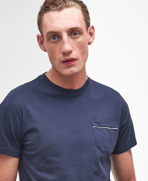 Barbour Woodchurch T-shirt Navy | BABO88372