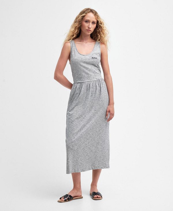 Barbour Woodford Midi Dress Grey Marl | BABO89604