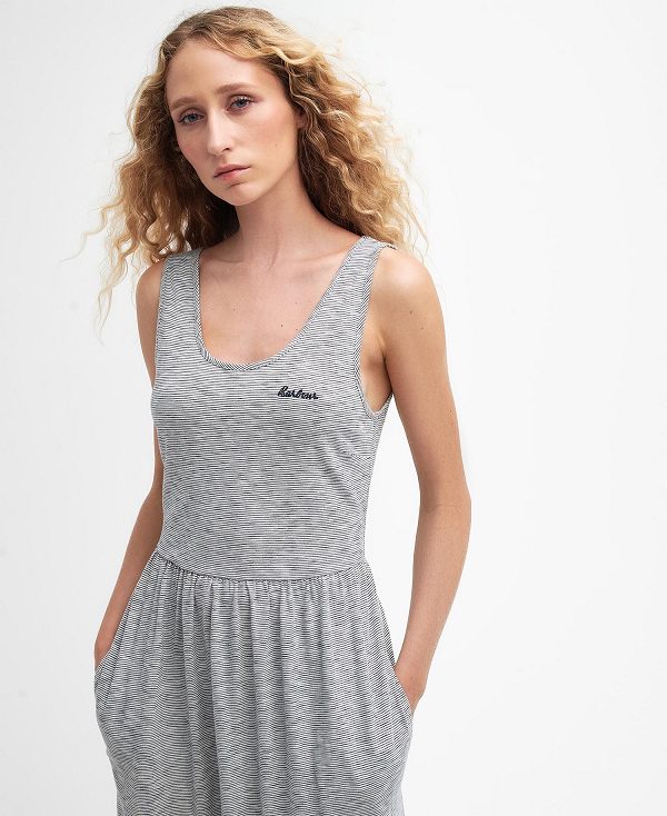 Barbour Woodford Midi Dress Grey Marl | BABO89604