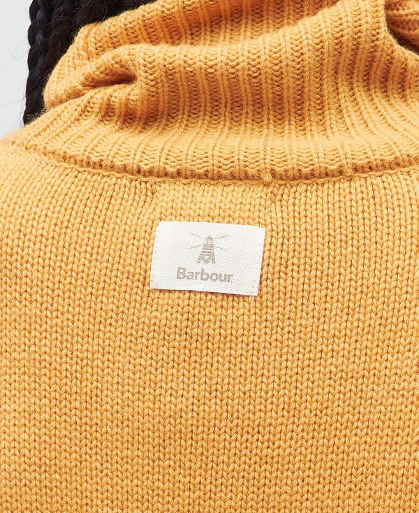 Barbour Woodlane Knitted Jumper Harvest Gold | BABO89669