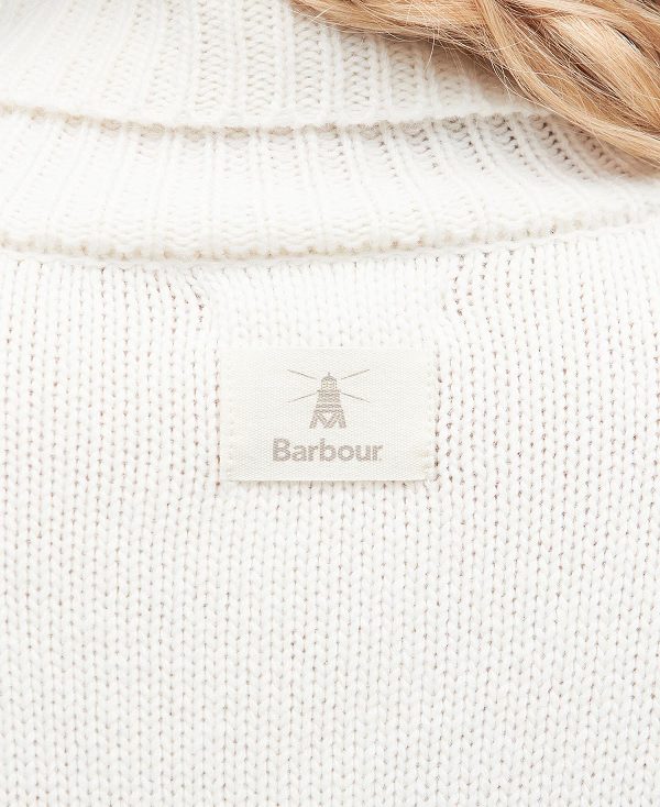 Barbour Woodlane Knitted Jumper White | BABO89670