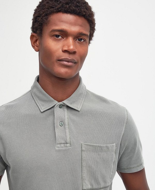 Barbour Worsley Pocket Polo Shirt Agave Green | BABO88122