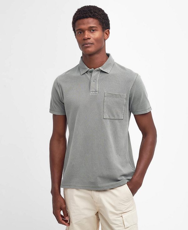 Barbour Worsley Pocket Polo Shirt Agave Green | BABO88122