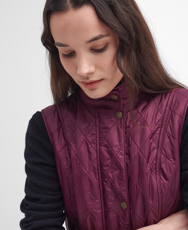 Barbour Wray Gilet Cabernet/Brown | BABO89460