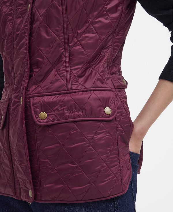 Barbour Wray Gilet Cabernet/Brown | BABO89460