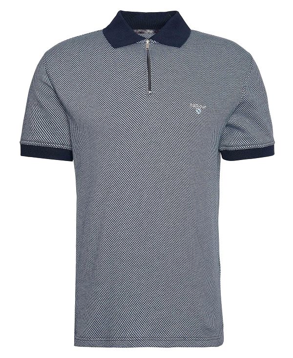 Barbour Wynch Short-sleeved Polo Shirt Navy | BABO88248