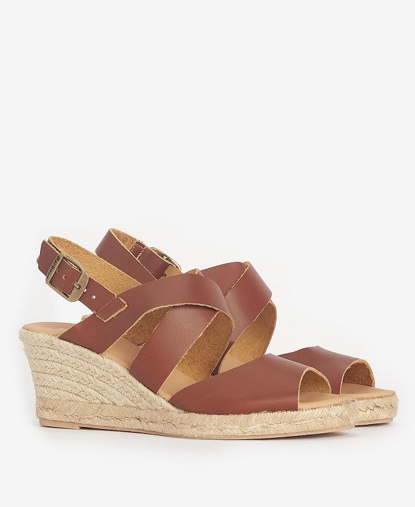 Barbour Yolanda Espadrille Wedges Tan | BABO89900