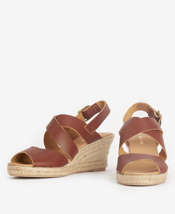 Barbour Yolanda Espadrille Wedges Tan | BABO89900