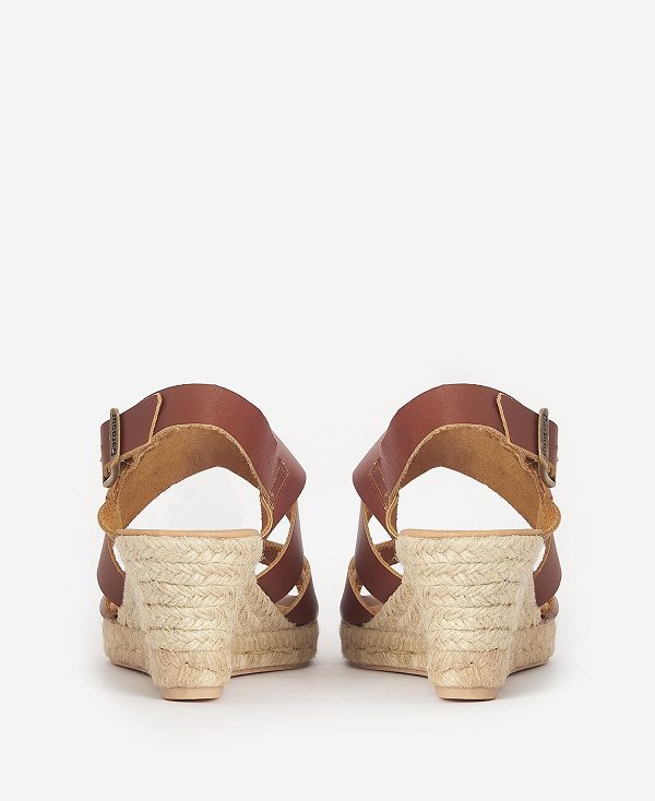 Barbour Yolanda Espadrille Wedges Tan | BABO89900