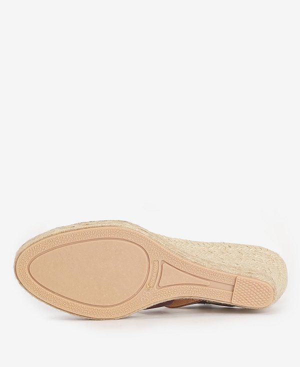 Barbour Yolanda Espadrille Wedges Tan | BABO89900