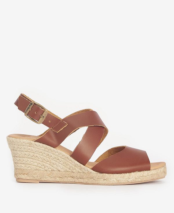 Barbour Yolanda Espadrille Wedges Tan | BABO89900